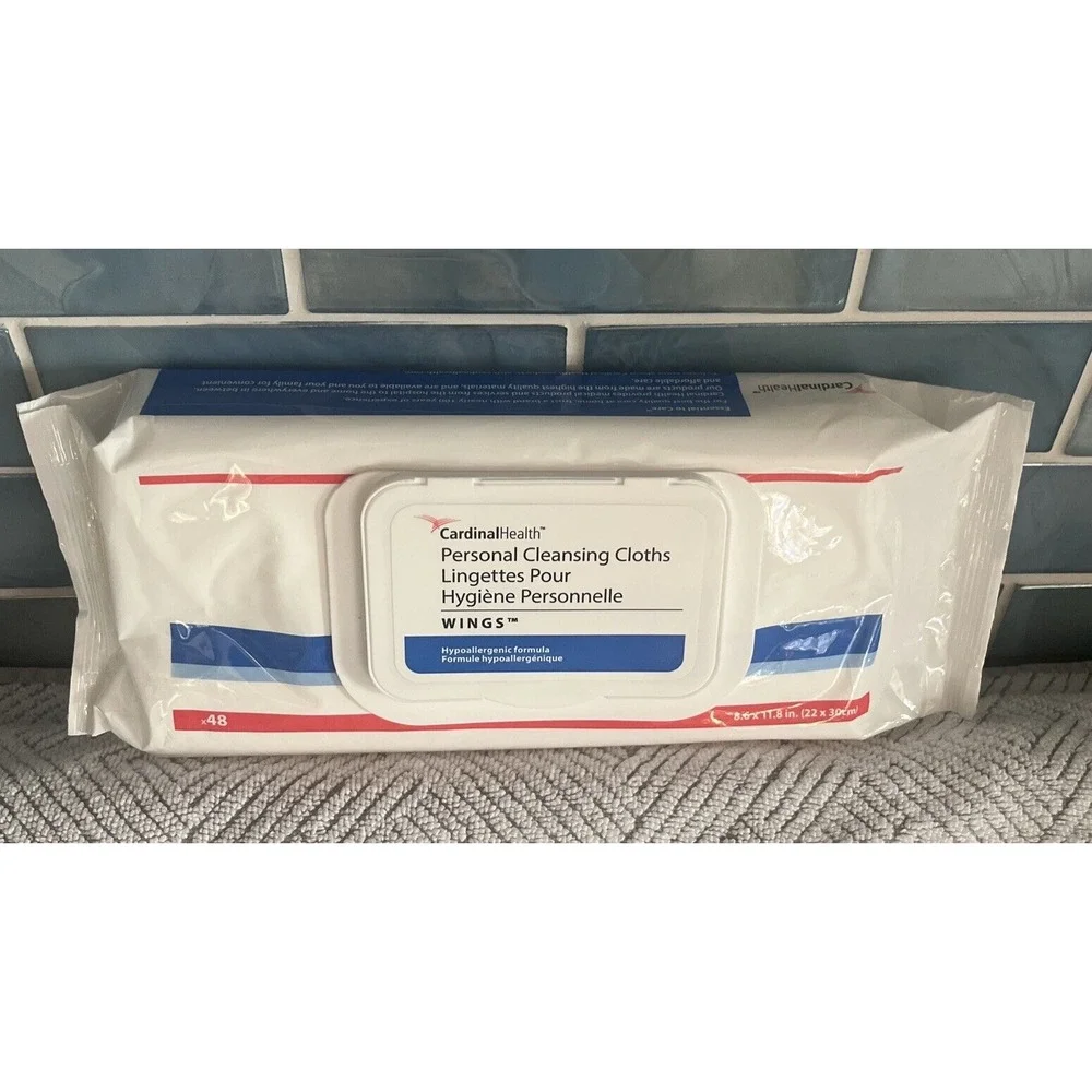 CardinalHealth Wings Personal Cleansing Wipes 8.6